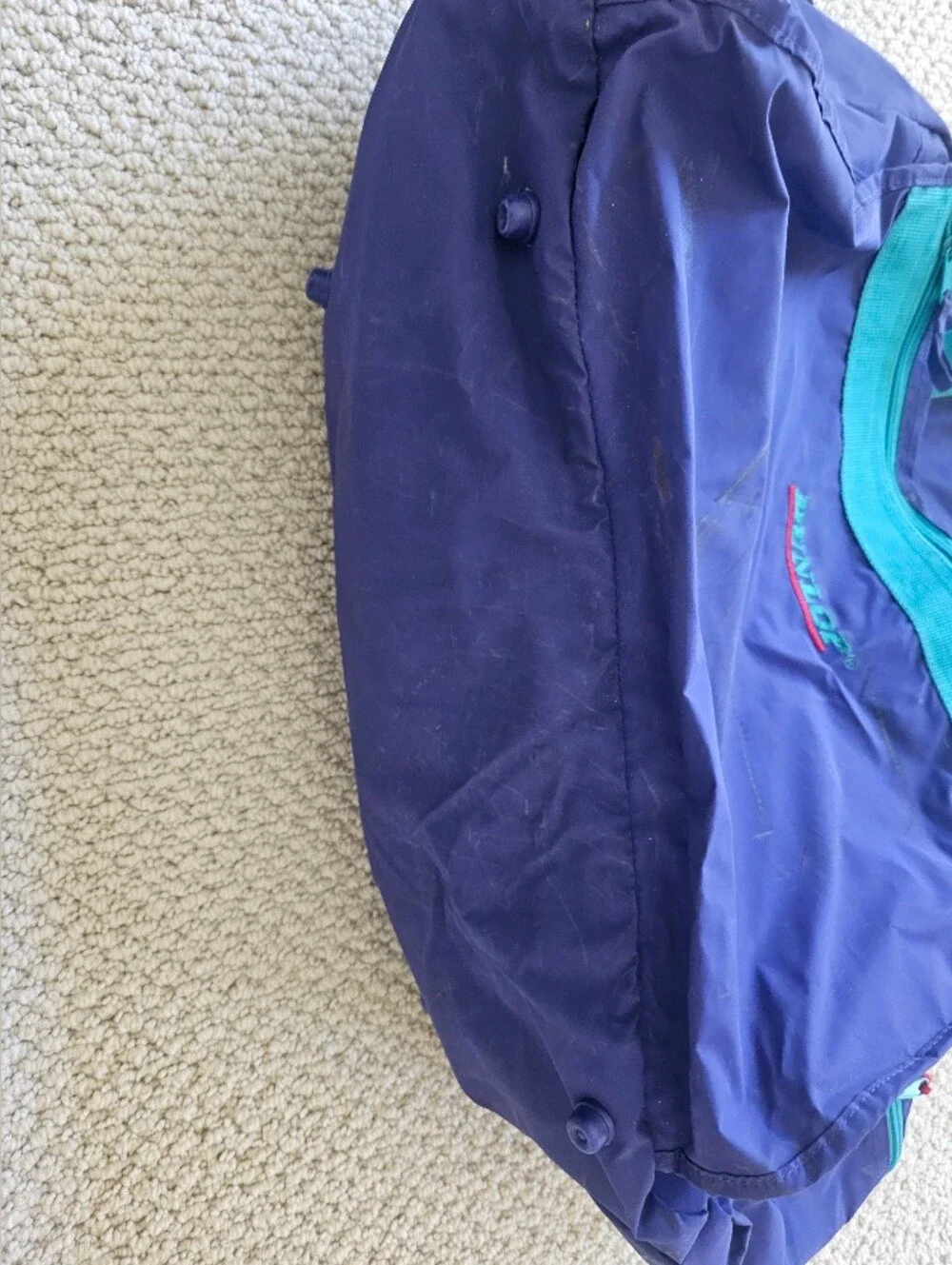Dunlop Vintage 90s Duffel Bag Teal Turquoise Purple